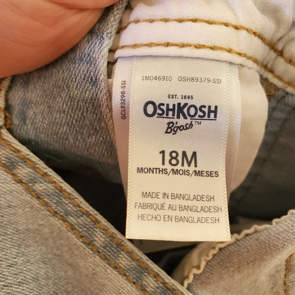 Osh Kosh Denim Overalls, Size 18 Months